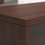 Bureau de Direction Aldo: L'Alliance du Noyer & Gris avec Rangement Latéral Intégré – Image 3