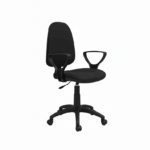 Chaise de bureau B-Line ergonomique en tissu – Siège pivotant avec accoudoirs – Confort & robustesse