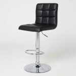 Chaise Tabouret en Similicuir Noir II – Image 2
