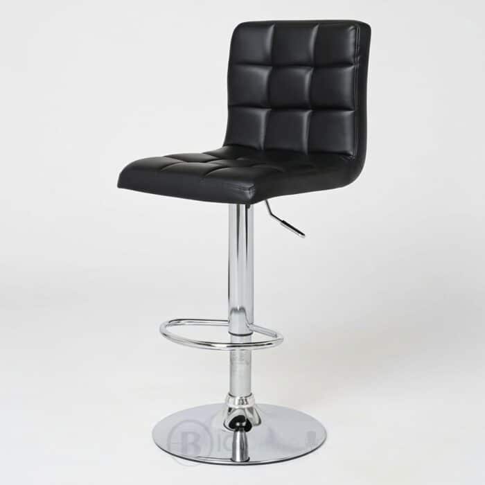 Chaise Tabouret en Similicuir Noir II – Image 2