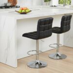Chaise Tabouret en Similicuir Noir II – Image 6