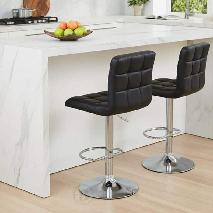Chaise Tabouret en Similicuir Noir II – Image 6