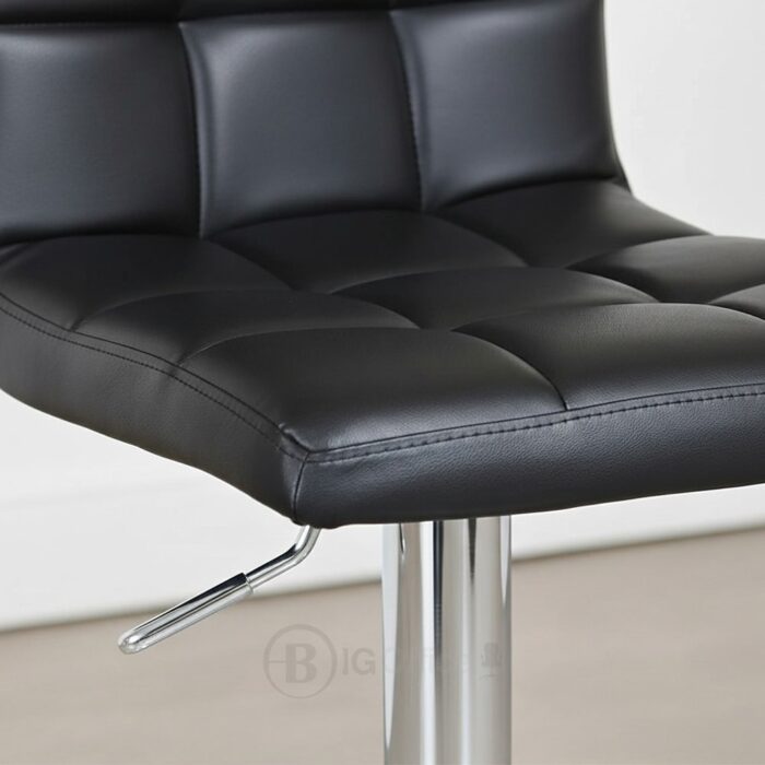 Chaise Tabouret en Similicuir Noir II – Image 3