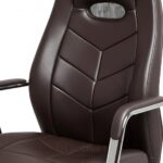 Ensemble de Chaises de Bureau Ergonomique et Fauteuils Visiteur Style Sport - FERRARI Marron – Image 6