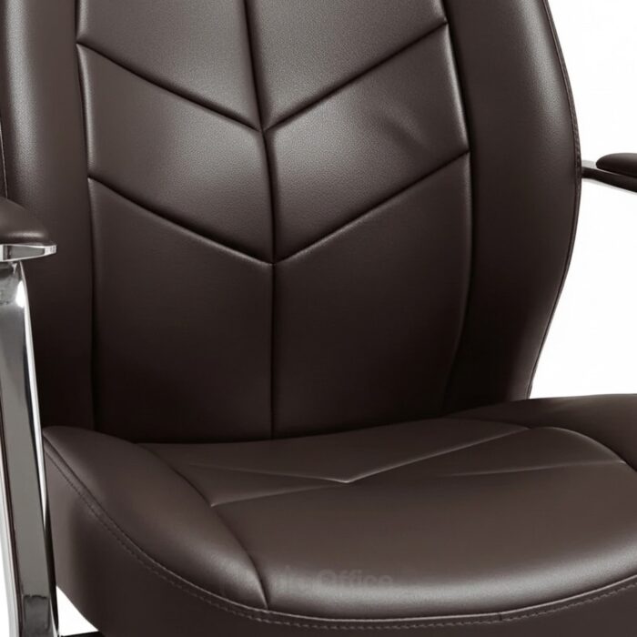Ensemble de Chaises de Bureau Ergonomique et Fauteuils Visiteur Style Sport - FERRARI Marron – Image 5