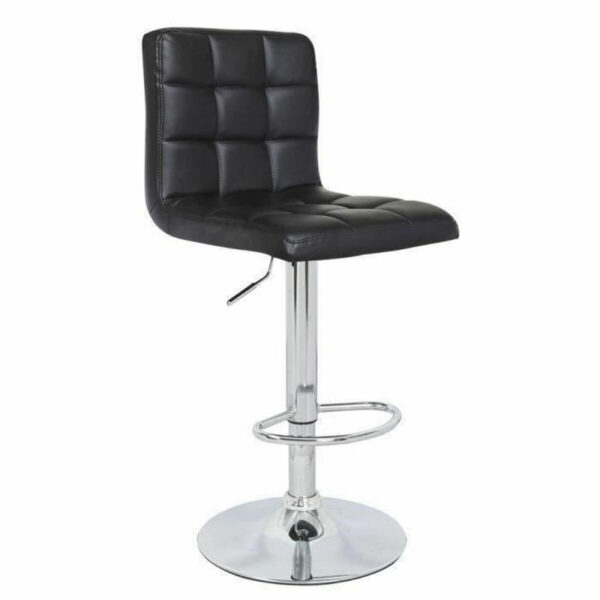 Chaise Tabouret en Similicuir Noir II