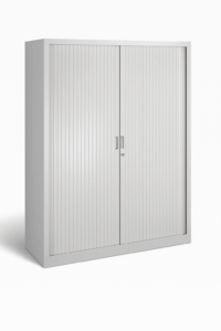 Armoire haute à rideaux PVC – H 198 x L 120 x P 45 cm | Rangement bureau professionnel – Image 2