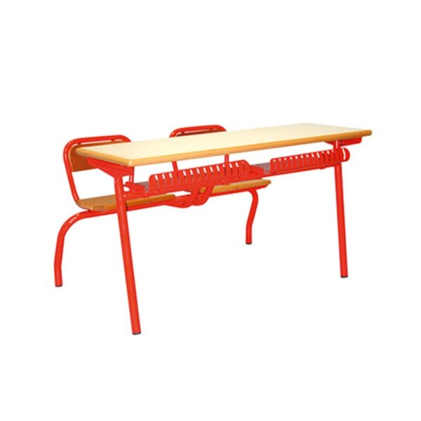 Pupitre scolaire biplace