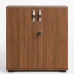 Armoire basse H 80 x L 80 x P 40 cm avec 2 portes battantes en bois