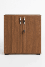 Armoire basse H 80 x L 80 x P 40 cm avec 2 portes battantes en bois