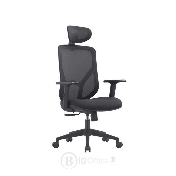 Chaise Manager Ergonomique en Tissu Mesh avec Appui-tête – Siège de Bureau Maroc – Image 2