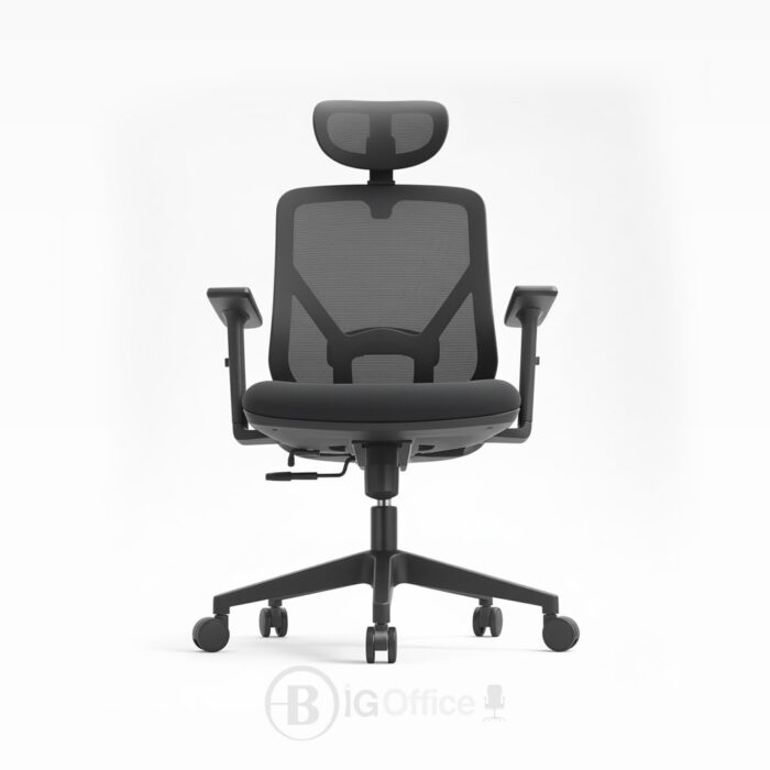 Chaise Manager Ergonomique en Tissu Mesh avec Appui-tête – Siège de Bureau Maroc – Image 5