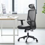 Chaise Manager Ergonomique en Tissu Mesh avec Appui-tête – Siège de Bureau Maroc – Image 9