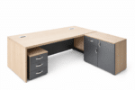 Bureau de direction avec retour 220x100 cm – Bureau exécutif haut de gamme – Image 2