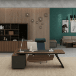 Bureau de Direction Design avec Retour Intégré – 220×200×75 cm