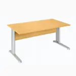 Bureau Individuel Professionnel avec Piétement en L – Bois Stratifié et Structure Métallique