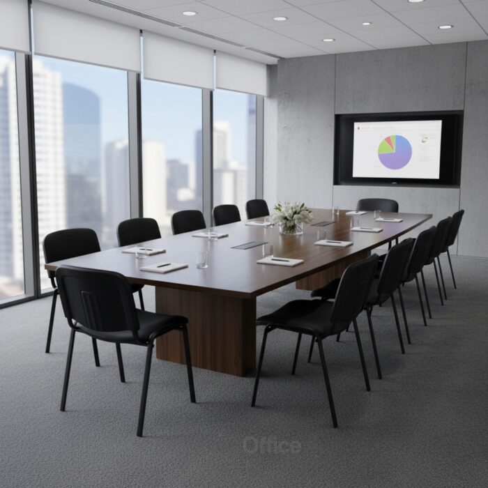 Chaise Visiteur ISO Noire Confort - Métal & Simili Cuir (Idéale Bureau & Salle d'Attente) – Image 12