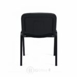 Chaise Visiteur ISO Noire Confort - Métal & Simili Cuir (Idéale Bureau & Salle d'Attente) – Image 3
