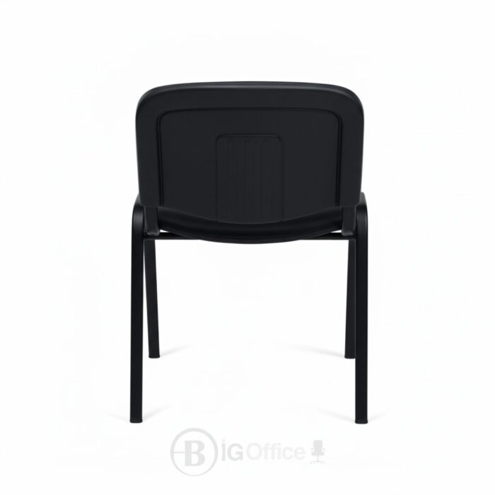 Chaise Visiteur ISO Noire Confort - Métal & Simili Cuir (Idéale Bureau & Salle d'Attente) – Image 3