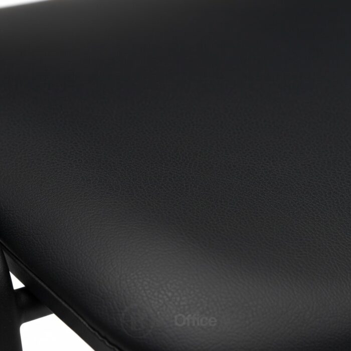 Chaise Visiteur ISO Noire Confort - Métal & Simili Cuir (Idéale Bureau & Salle d'Attente) – Image 5