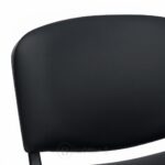 Chaise Visiteur ISO Noire Confort - Métal & Simili Cuir (Idéale Bureau & Salle d'Attente) – Image 6