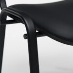 Chaise Visiteur ISO Noire Confort - Métal & Simili Cuir (Idéale Bureau & Salle d'Attente) – Image 7
