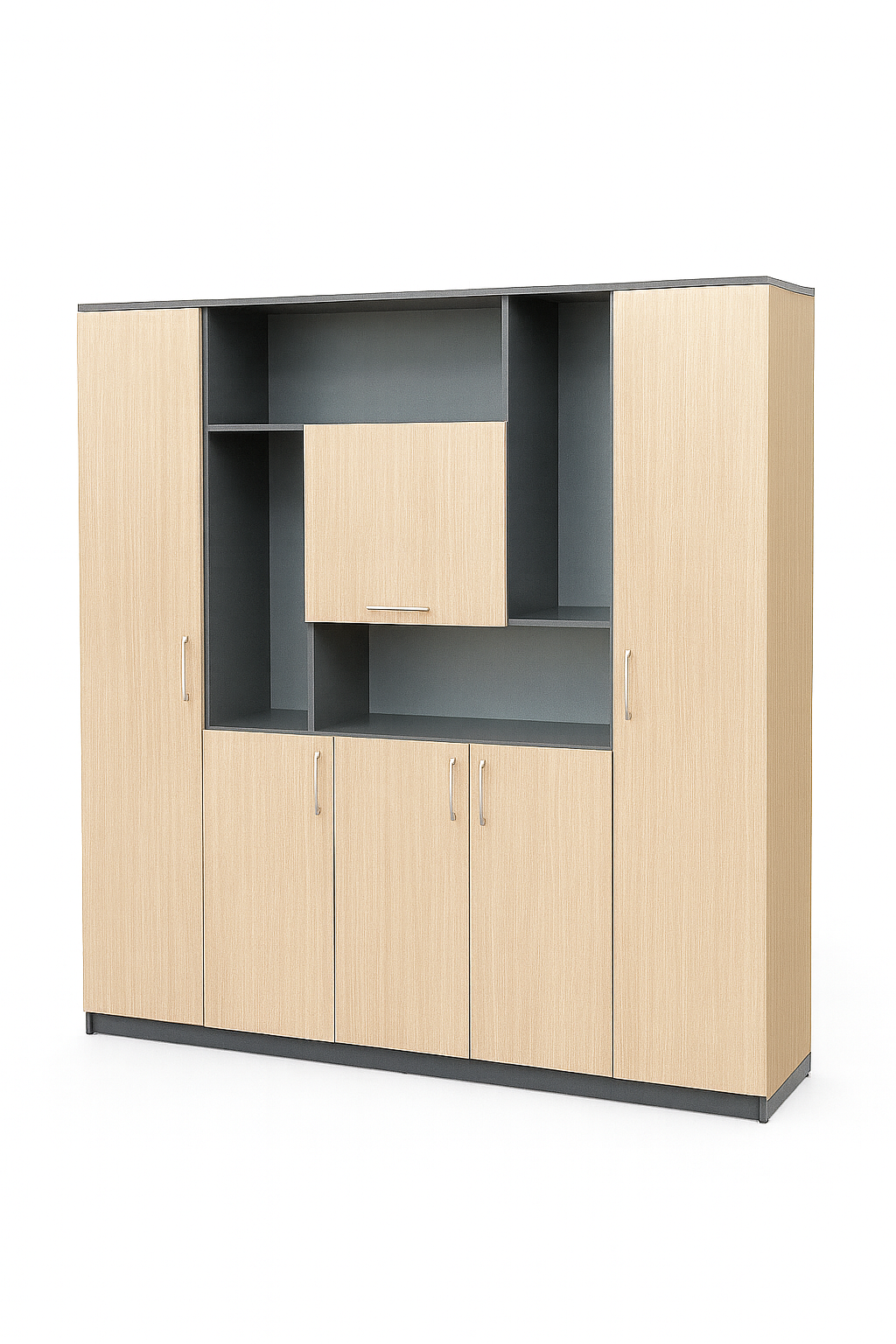 Armoire De Bureau Bois Plein - Cocktail Scandinave - 184x134x60 Cm - Occasion