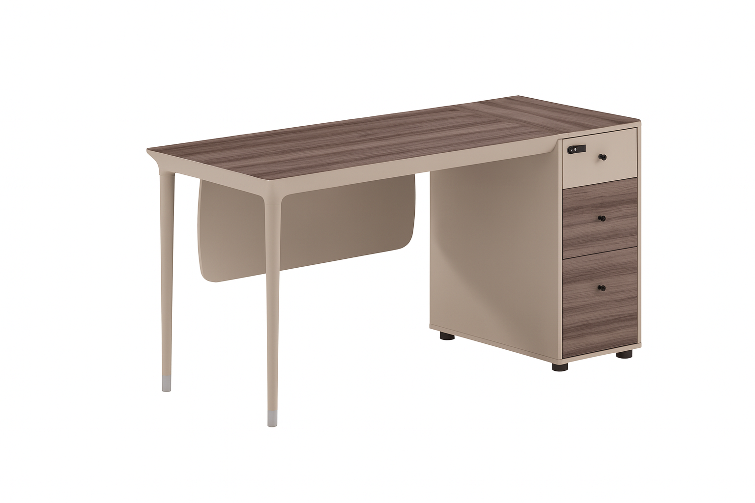 Bureau Individuel moderne avec Caisson Intégré Big Office Maroc