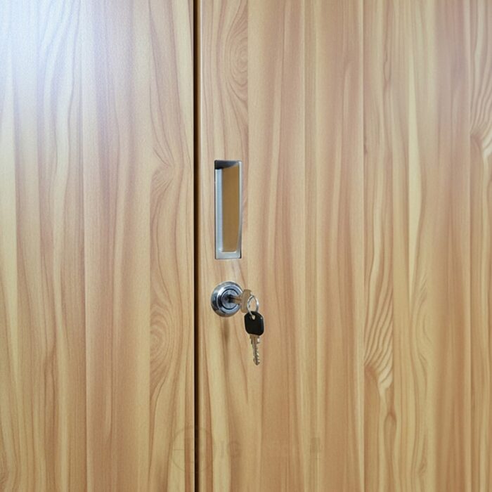 Armoire Bibliothèque Métal Bois HX-W060ZY – 90x185x40 cm – Image 3