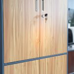 Armoire Bibliothèque Métal Bois à Double Compartiment – Modèle HX-W0602ZY – 90x185x40 cm – Image 6