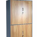 Armoire Bibliothèque Métal Bois à Double Compartiment – Modèle HX-W0602ZY – 90x185x40 cm – Image 7