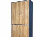 Armoire Bibliothèque Métal Bois à Double Compartiment – Modèle HX-W0602ZY – 90x185x40 cm – Image 3