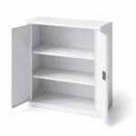Armoire Métallique Basse à Portes Battantes – 2 Étagères Réglables – Image 2