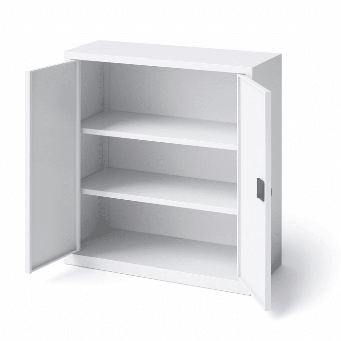 Armoire Métallique Basse à Portes Battantes – 2 Étagères Réglables – Image 2