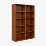 Bibliothèque dimension H 188 x L 120 x P 40 cm en Bois Foncé à 10 Niches - Style Moderne et Élégant – Image 2