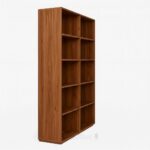 Bibliothèque dimension H 188 x L 120 x P 40 cm en Bois Foncé à 10 Niches - Style Moderne et Élégant – Image 3