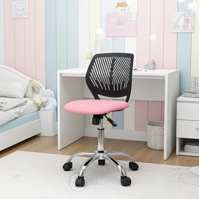 Chaise de bureau enfant réglable en rose - Big Office Maroc – Image 2