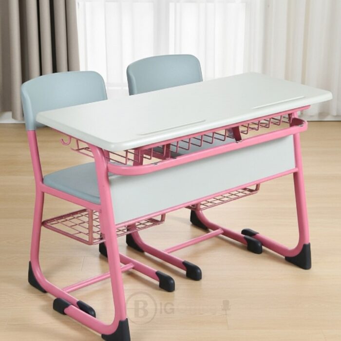 Table Écolier Deux Places avec 2 Chaises – Mobilier Scolaire Ergonomique – Image 5