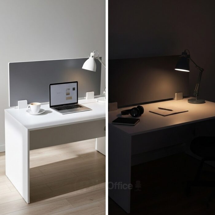Bureau Minimaliste Blanc et Noir – Design Moderne et Élégant – Image 6