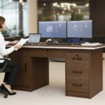 Bureau opérateur avec rangements - Idéal pour les espaces de travail professionnels – Image 4