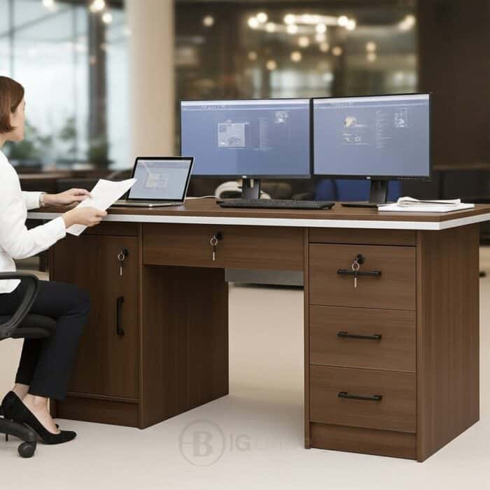 Bureau opérateur avec rangements - Idéal pour les espaces de travail professionnels – Image 4