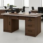 Bureau opérateur avec rangements - Idéal pour les espaces de travail professionnels – Image 2