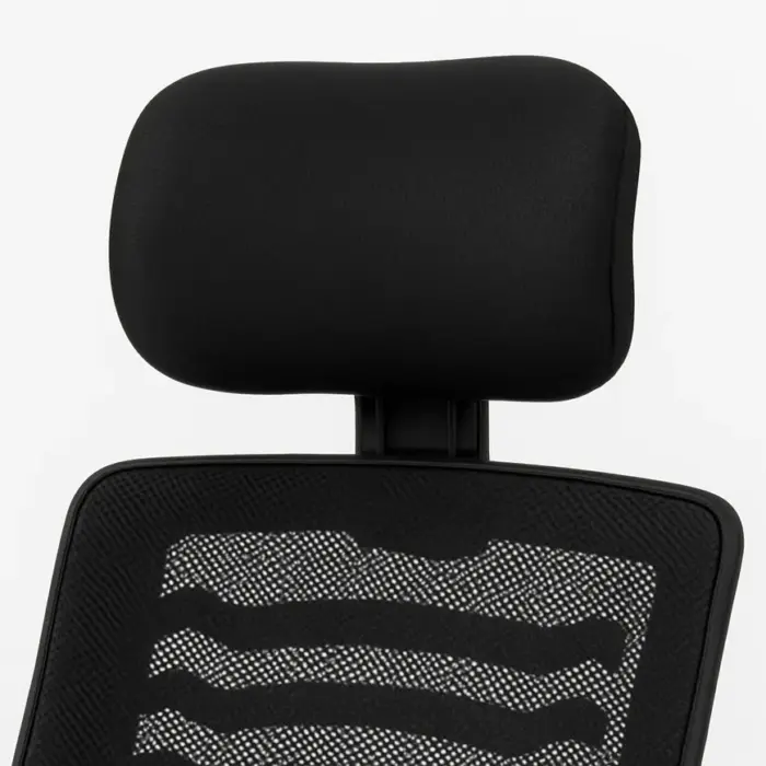 Chaise de Bureau Ergonomique Mesh avec Appui-Tête – Noir – Image 9