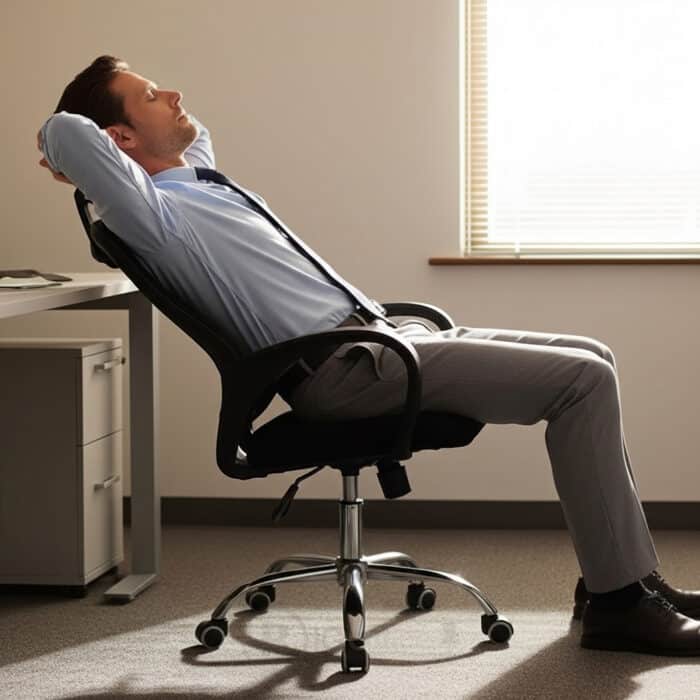 Chaise de Bureau Ergonomique Mesh avec Appui-Tête – Noir – Image 3