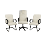 Fauteuil Président et Chaises Visiteurs – Ensemble Bureau en Similicuir – Image 3