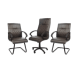 Fauteuil Président et Chaises Visiteurs – Ensemble Bureau en Similicuir – Image 5