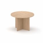 Table d'Appoint Ronde Design, Pied Central Robuste - Mobilier Moderne Polyvalent - diamètre - 120 cm – Image 2
