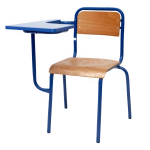 Chaise scolaire avec tablette écritoire fixe
