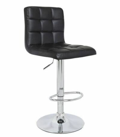 Chaise Tabouret en Similicuir Noir II