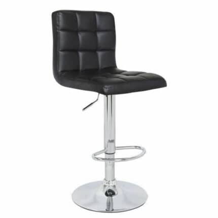 Chaise Tabouret en Similicuir Noir II